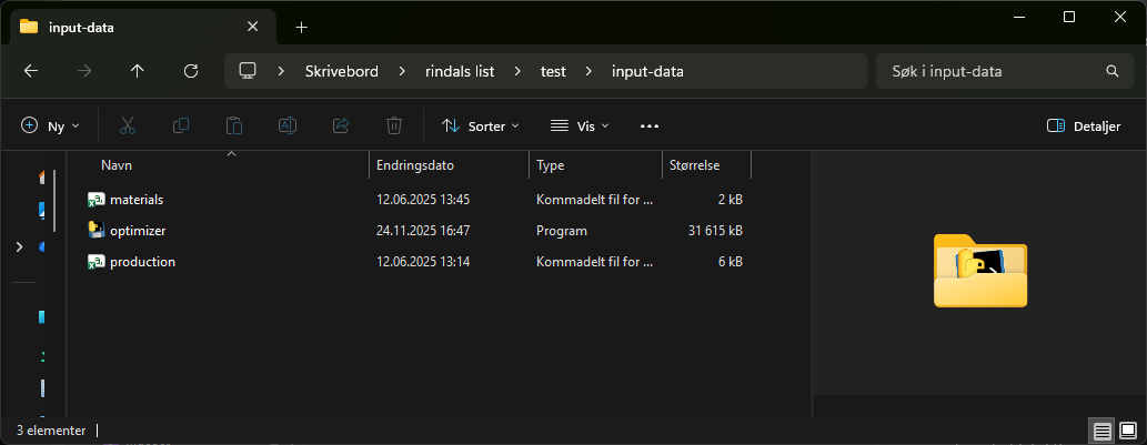Det gamle kappeprogrammet - enkel exe-fil uten visualisering